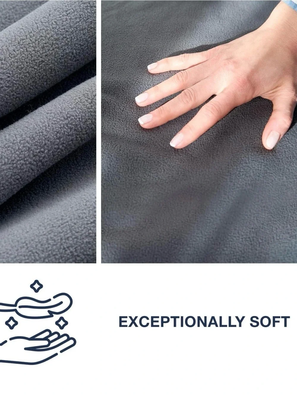 X Large Waterproof Pet throw Blanket Gray Fleece for Sofa or king size bed Cover